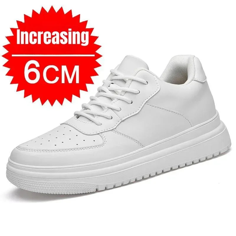 RegalLift White Leather Sneakers.