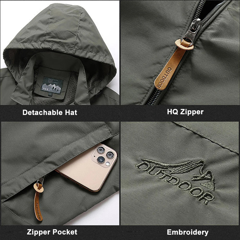 Men’s European Style Tactical Windbreaker.