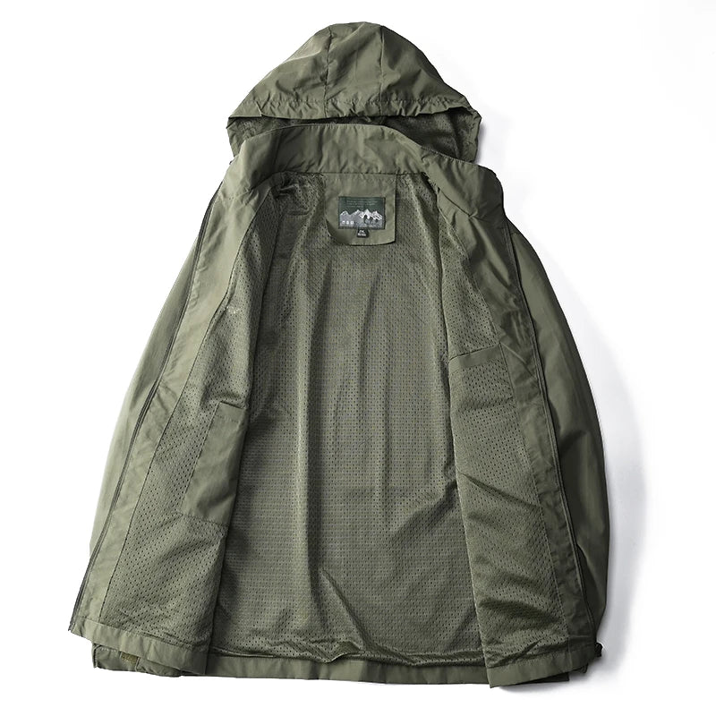 Men’s European Style Tactical Windbreaker.