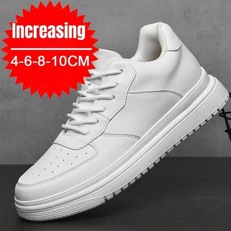 RegalLift White Leather Sneakers.
