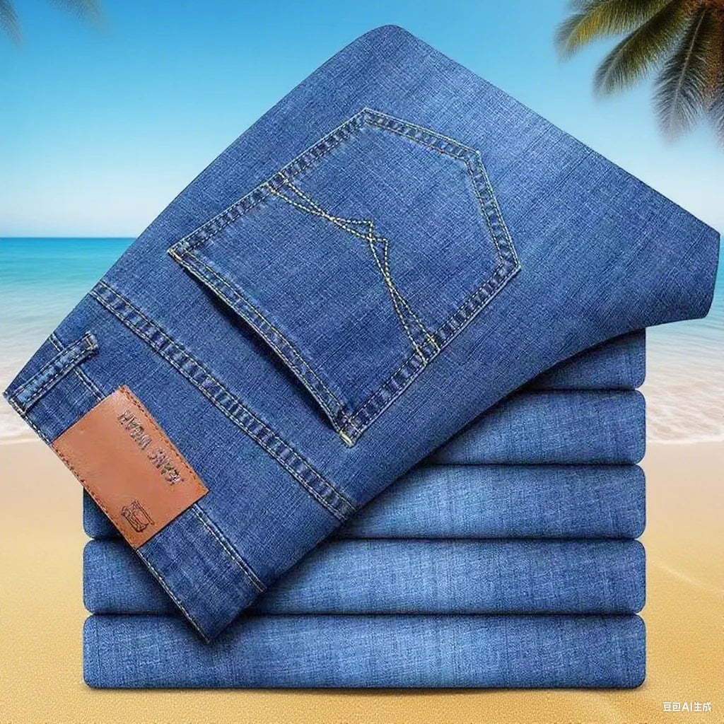 Men’s Tailored Fit Casual Denim Pants.