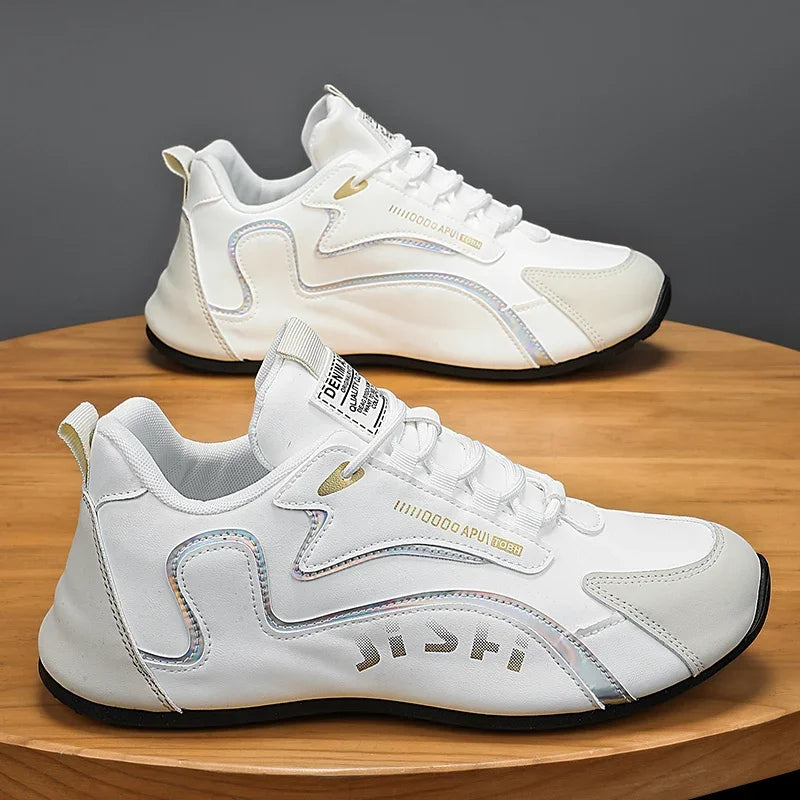 Men's casual sports shoes made of PU leather and waterproof..