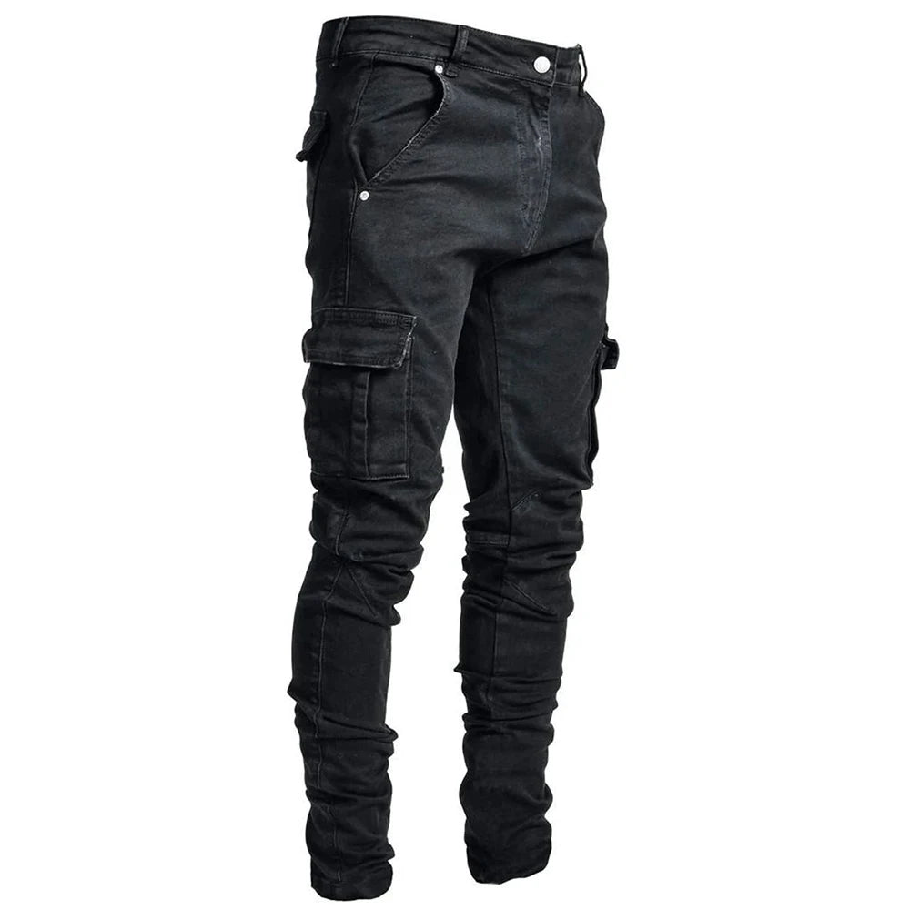 Men’s Slim Streetwear Denim Trousers.