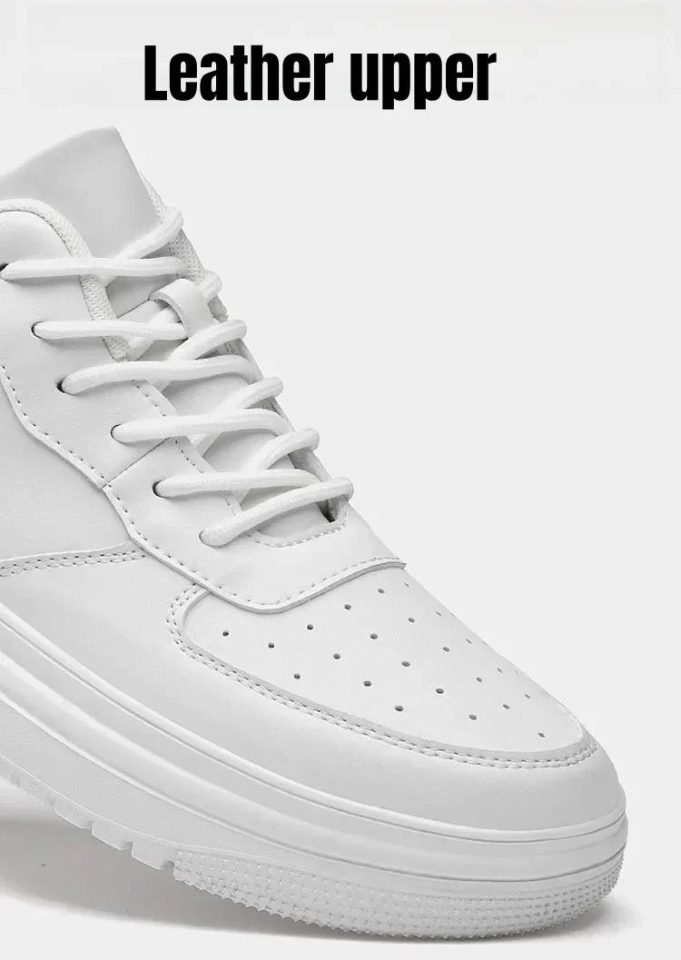 RegalLift White Leather Sneakers.