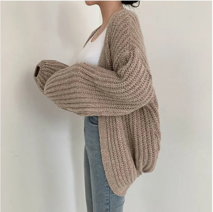 SoftMuse Lantern Sleeve Cardigan.