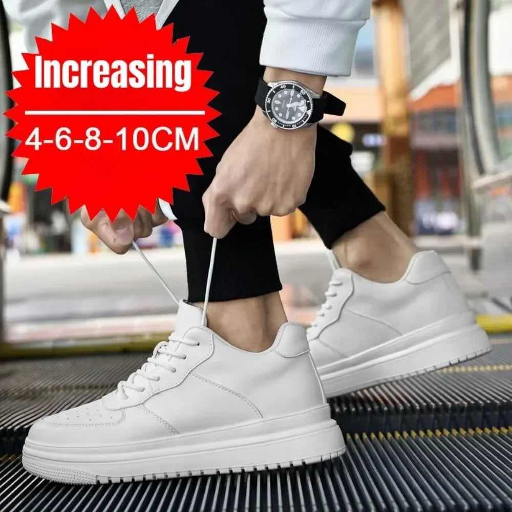 RegalLift White Leather Sneakers.