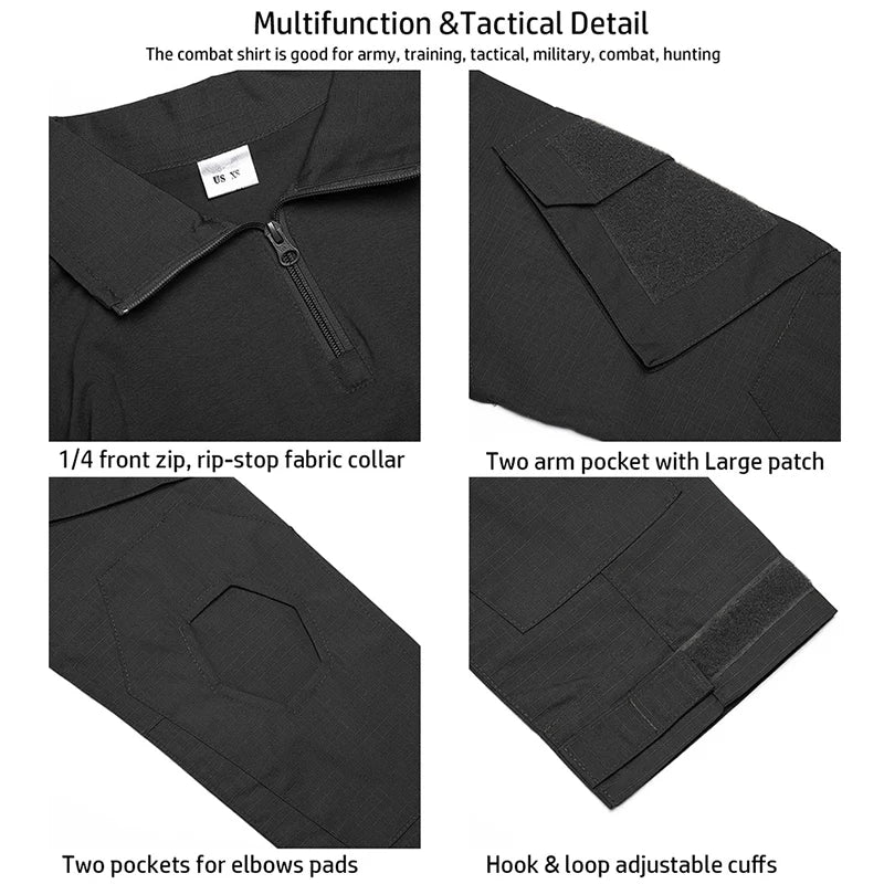 Men’s Elite Tactical Combat Long Sleeve Shirt.