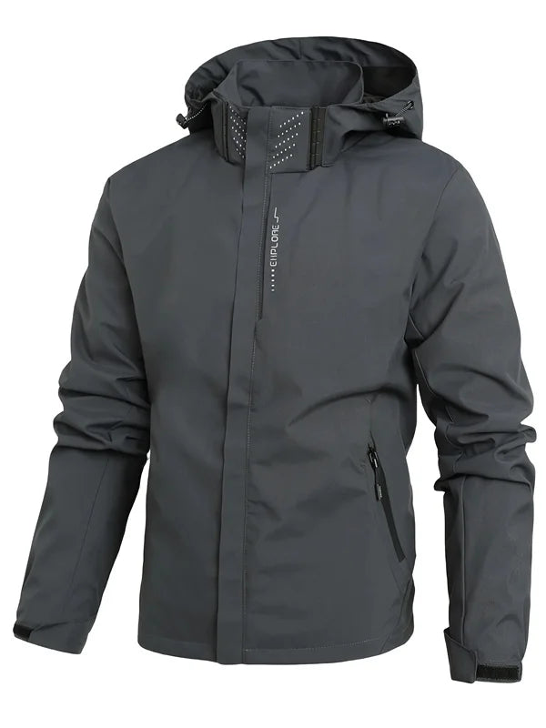 Men’s StormGuard Hooded Rain Jacket.