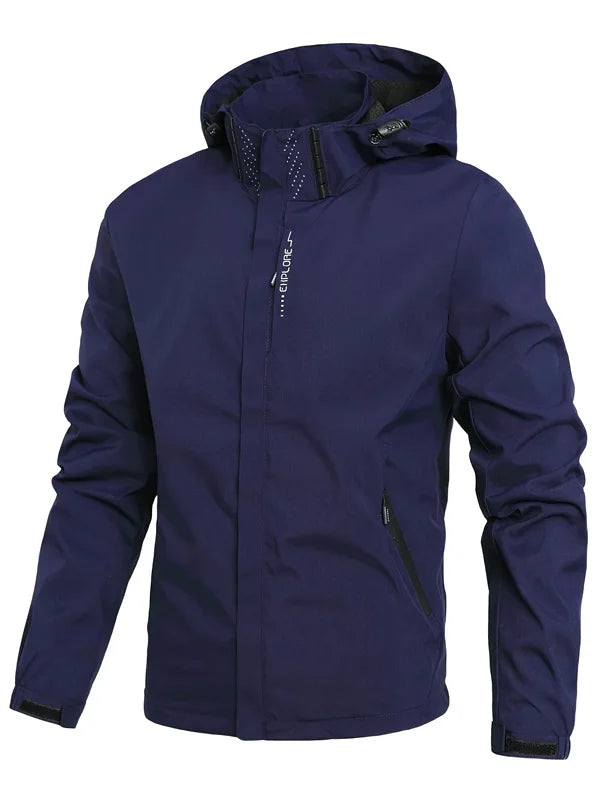 Men’s StormGuard Hooded Rain Jacket.