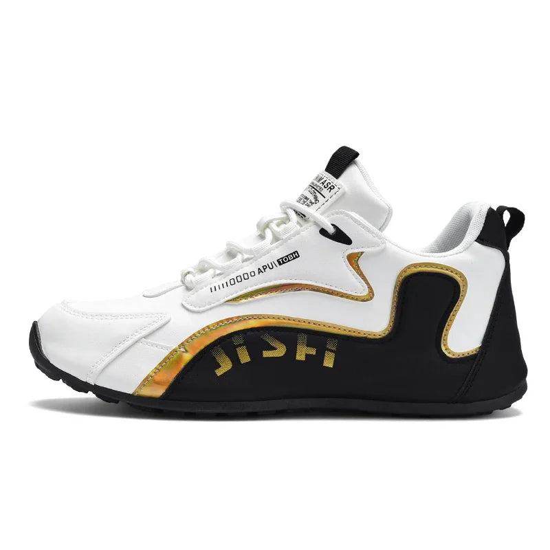 Men's casual sports shoes made of PU leather and waterproof..