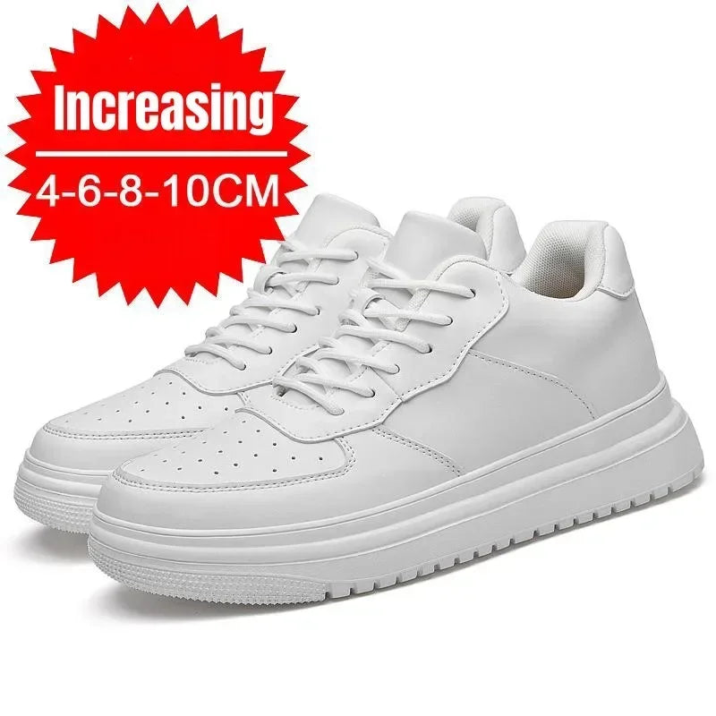 RegalLift White Leather Sneakers.