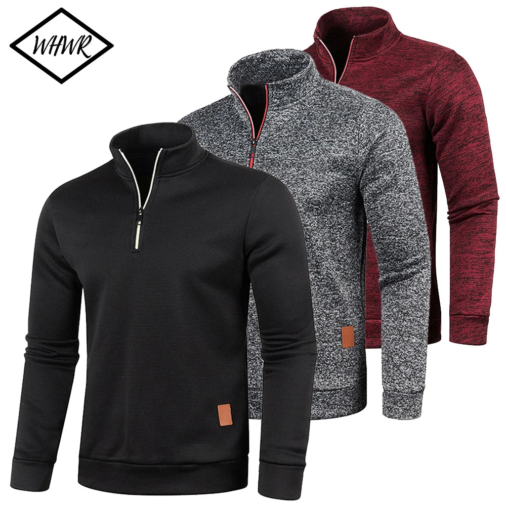 Men’s Half Zip Turtleneck Sweatshirt.